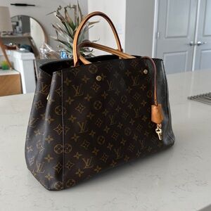 Louis Vuitton Dark Brown Monogram Montaigne Tote